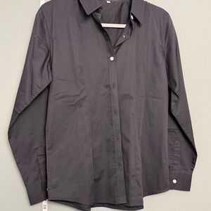 Medium Black Button Up Long Sleeve